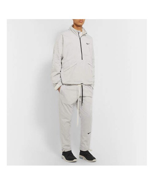 NIKE（ナイキ）の「Nike + Fear Of God 1 Air Raid Suede And Webbing High-Top Sneakers（スニーカー・メンズ・Black・Us10/Us5/Us7/Us6/Us6.5/Us5.5）」の3枚目の写真