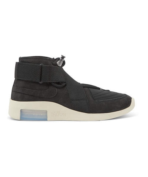 NIKE（ナイキ）の「Nike + Fear Of God 1 Air Raid Suede And Webbing High-Top Sneakers（スニーカー・メンズ・Black・Us10/Us5/Us7/Us6/Us6.5/Us5.5）」の2枚目の写真