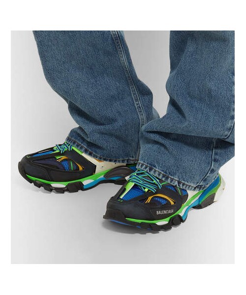 BALENCIAGA（バレンシアガ）の「Balenciaga Track Leather, Mesh And Rubber Sneakers（スニーカー・メンズ・Blue・Eu43/Eu45/Eu46/Eu44/Eu42/Eu40/Eu41/Eu39）」の2枚目の写真