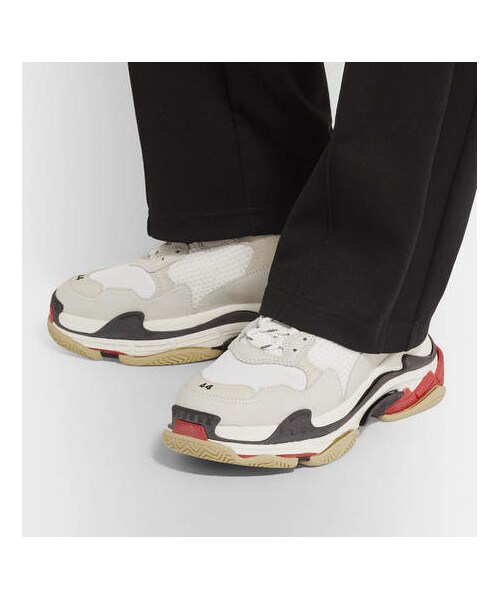 BALENCIAGA（バレンシアガ）の「Balenciaga Triple S Leather And Mesh Sneakers（スニーカー・メンズ・White・Eu41/Eu40/Eu39/Eu42/Eu46/Eu45/Eu44/Eu43）」の2枚目の写真