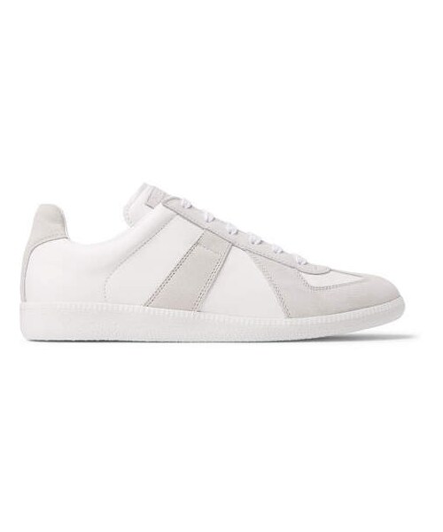 Maison Margiela(メゾンマルジェラ)の「Maison Margiela Replica Suede And Leather Sneakers(スニーカー・メンズ・White・Eu43.5/Eu46/Eu41/Eu44/Eu42/Eu45)」の5枚目の写真