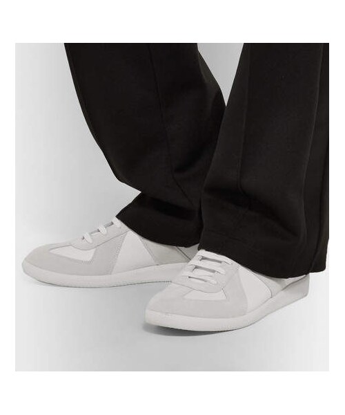 Maison Margiela(メゾンマルジェラ)の「Maison Margiela Replica Suede And Leather Sneakers(スニーカー・メンズ・White・Eu43.5/Eu46/Eu41/Eu44/Eu42/Eu45)」の3枚目の写真