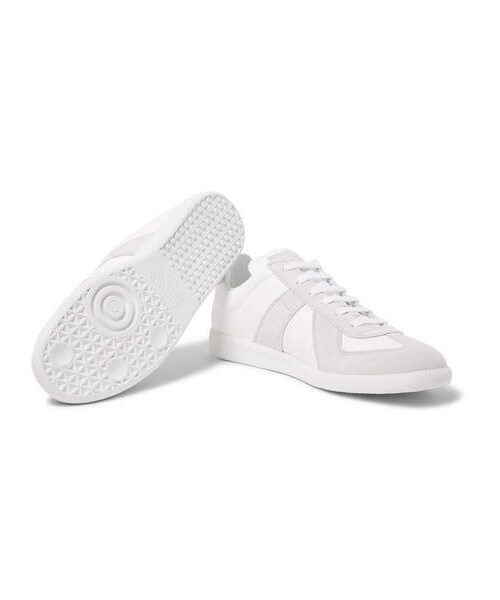 Maison Margiela(メゾンマルジェラ)の「Maison Margiela Replica Suede And Leather Sneakers(スニーカー・メンズ・White・Eu43.5/Eu46/Eu41/Eu44/Eu42/Eu45)」の4枚目の写真