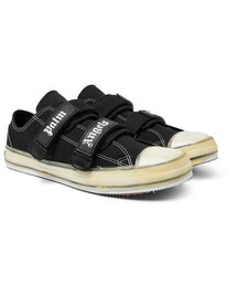 Palm Angels | Palm Angels Logo-Print Cotton-Canvas Sneakers(スニーカー)