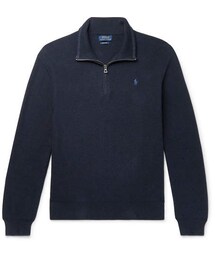 POLO RALPH LAUREN | Polo Ralph Lauren Waffle-Knit Cotton Half-Zip Sweater(ニット/セーター)
