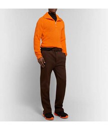 PRADA（プラダ）の「Prada Perforated And Ribbed Cotton Half-Zip