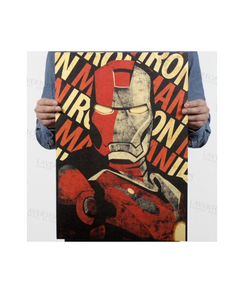 【日本安心】非売品 アイアンマン 両面印刷ポスター オリジナルポスター アクション、アドベンチャー