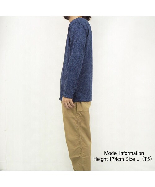 SAINT JAMES（セントジェームス）の「OUESSANT "MELANGE"[JEAN(MNVY)]13JCOUESCHIN（Tシャツ/カットソー・レディース・その他）」の2枚目の写真