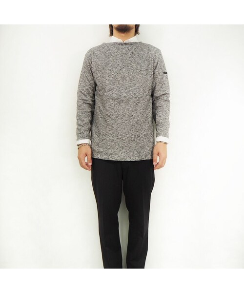 SAINT JAMES（セントジェームス）の「OUESSANT "MELANGE" [ NOIR (MBLK)]13JCOUESCHIN（Tシャツ/カットソー・レディース・その他）」の3枚目の写真