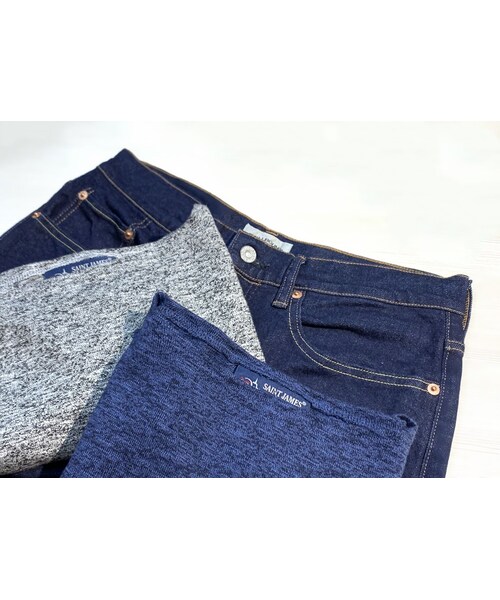 SAINT JAMES（セントジェームス）の「OUESSANT "MELANGE" [ NOIR (MBLK)]13JCOUESCHIN（Tシャツ/カットソー・レディース・その他）」の6枚目の写真