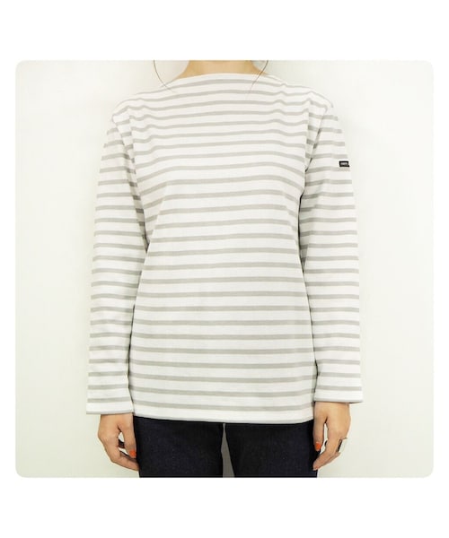 SAINT JAMES（セントジェームス）の「OUESSANT "BORDER" [ NEIGE/GRISCLAIR(WHGY)]（Tシャツ/カットソー・レディース・その他）」の3枚目の写真