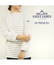 SAINT JAMES | OUESSANT "BORDER" [ NEIGE/GRISCLAIR(WHGY)](Tシャツ/カットソー)