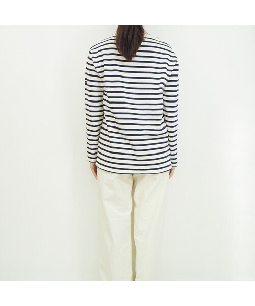 SAINT JAMES（セントジェームス）の「OUESSANT "BORDER" [ ECRU/MARINE(NTNY) ]］（Tシャツ/カットソー・レディース・その他）」の4枚目の写真