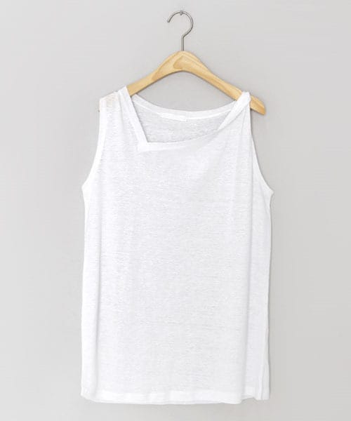 DHOLIC（ディーホリック）の「ユニークネックスリーブレス（タンクトップ・レディース・ブラック/ホワイト・FREE）」の2枚目の写真