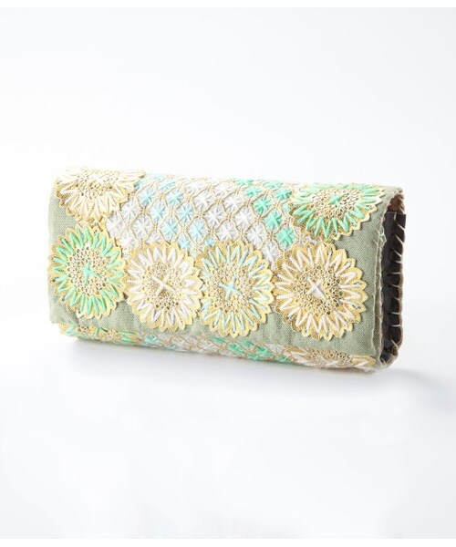 ROPE' PICNIC（ロペピクニック）の「【FATIMA MOROCCO】 クラッチバッグ（バッグ・レディース・ライトグリーン/オレンジ系・F）」の13枚目の写真