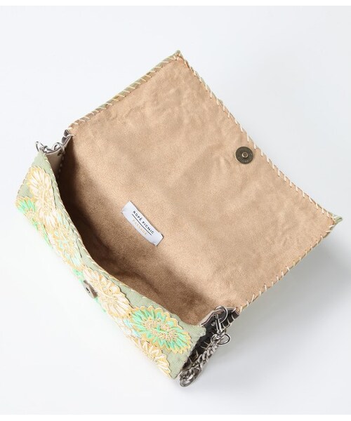 ROPE' PICNIC（ロペピクニック）の「【FATIMA MOROCCO】 クラッチバッグ（バッグ・レディース・ライトグリーン/オレンジ系・F）」の10枚目の写真