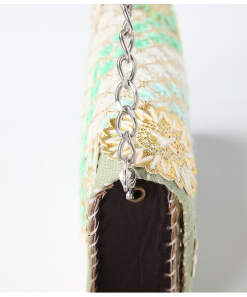 ROPE' PICNIC（ロペピクニック）の「【FATIMA MOROCCO】 クラッチバッグ（バッグ・レディース・ライトグリーン/オレンジ系・F）」の9枚目の写真