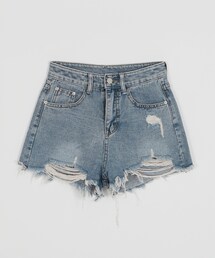 D&B By DABAGIRL | ダメージデニムショーパン(デニムパンツ)