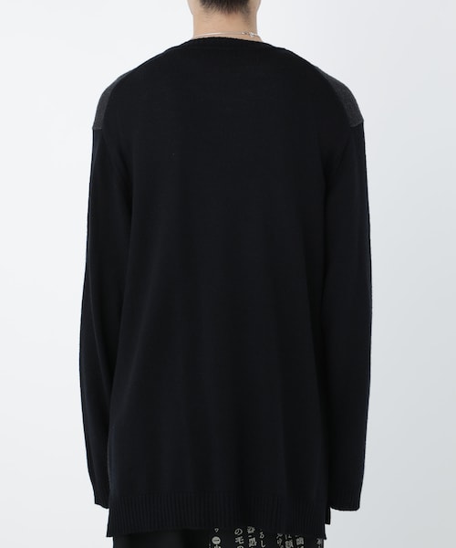 YOHJI YAMAMOTO プルオーバー ニット ヨウジヤマモト　ブラック Yohji Yamamoto（ヨウジヤマモト）の「黒辞書プルオーバー（）」 - WEAR