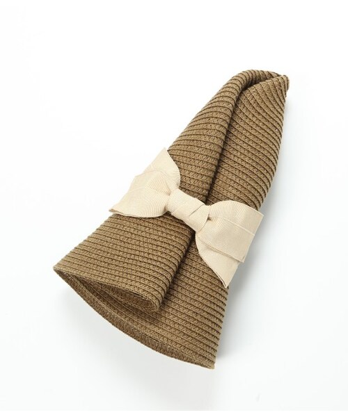 ROPE' PICNIC(ロペピクニック)の「ブレード折りたたみキャペリンハット(帽子・レディース・ブラック/ダークブラウン/ベージュ・F)」の11枚目の写真