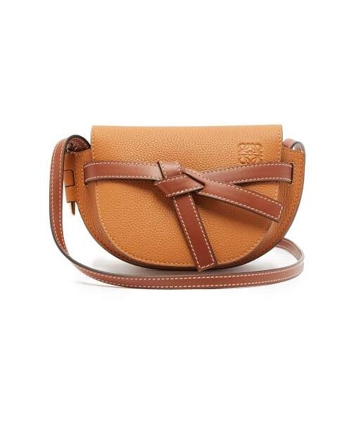 LOEWE(ロエベ)の「Loewe - Gate Mini Grained Leather Cross Body Bag - Womens - Tan Multi(ショルダーバッグ・レディース・Brown・One Size)」の1枚目の写真