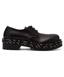 BALENCIAGA | Balenciaga - Rope Stitched Leather Shoes - Womens - Black(シューズ)