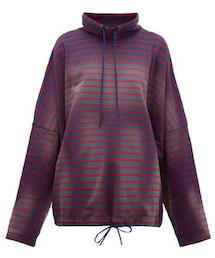 MARTINE ROSE | Martine Rose - Breton Striped Cotton Sweatshirt - Womens - Navy Multi(スウェット)
