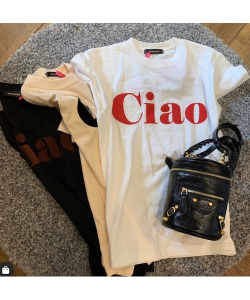 no brand（ノーブランド）の「【Account】ベルベットCiaoTシャツ