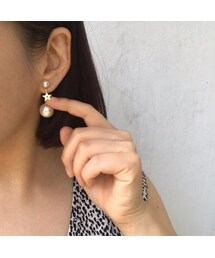 シルバー925 両耳 07 ピアス 18mm ハンドメイド