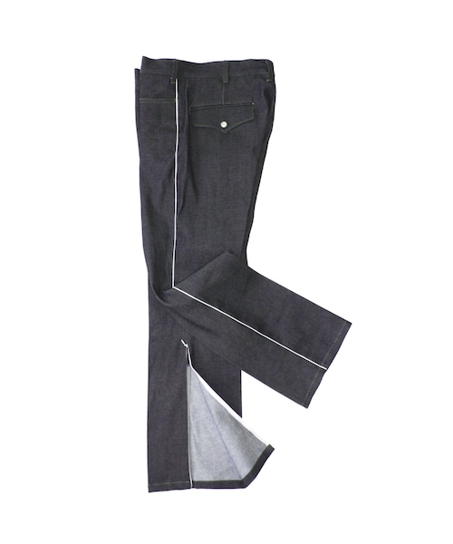 supernova. スーパーノヴァ 19AW 日本製 Cowboy zip trouser - Tencel denim テンセルデニム カウボーイジップトラウザー S Indigo フレア ジーンズ パンツ ボトムス【中古】【supernova.】 supernova. スーパーノヴァ 19AW 日本製 Cowboy zip trouser - Tencel