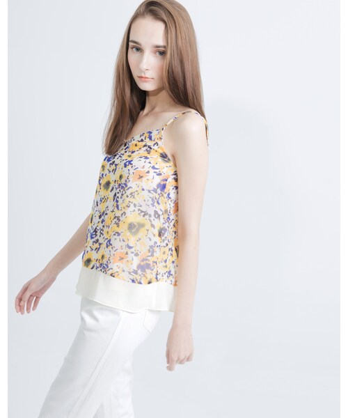 MEIER.Q（マイヤーキュー）の「CAMISOLE TOP（その他・レディース・黑/杏・S/M/L）」の2枚目の写真