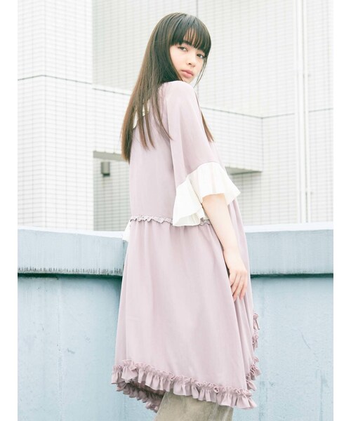 merry jenny(メリージェニー)の「アシメフリルタフタワンピース(ワンピース・ブラック/ラベンダー/アイボリー・F)」の19枚目の写真