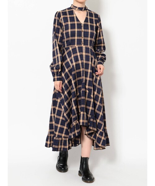 jouetie（ジュエティ）の「チョーカーアシメワンピース（ワンピース・イエロー/ブラック/ベビーピンク/ネイビー・M）」の8枚目の写真