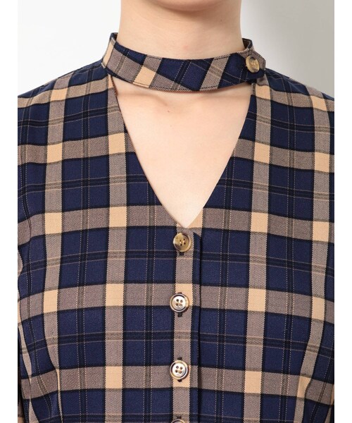 jouetie（ジュエティ）の「チョーカーアシメワンピース（ワンピース・イエロー/ブラック/ベビーピンク/ネイビー・M）」の12枚目の写真