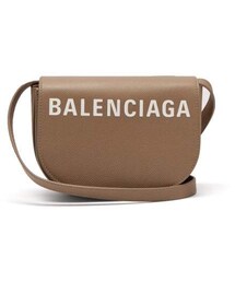 Balenciaga - Ville Logo Leather Cross Body Bag - Womens - Mid Beige