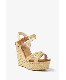Forever 21 Basketweave & Faux Leather Wedges