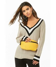 Forever 21 Purl Knit Varsity Sweater