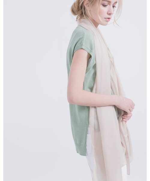 MEIER.Q（マイヤーキュー）の「BASIC SCARF（アクセサリー・レディース・杏/芥黃/粉橘/果綠・F）」の3枚目の写真