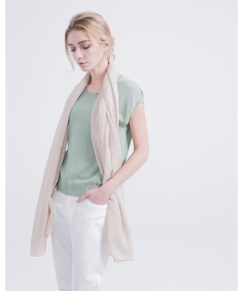 MEIER.Q（マイヤーキュー）の「BASIC SCARF（アクセサリー・レディース・杏/芥黃/粉橘/果綠・F）」の2枚目の写真