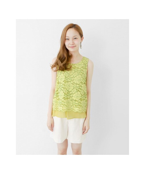 URBAN RESEARCH(アーバンリサーチ)の「レースノースリーブラウス(トップス・レディース・Blue/Yellow/White・FREE)」の7枚目の写真