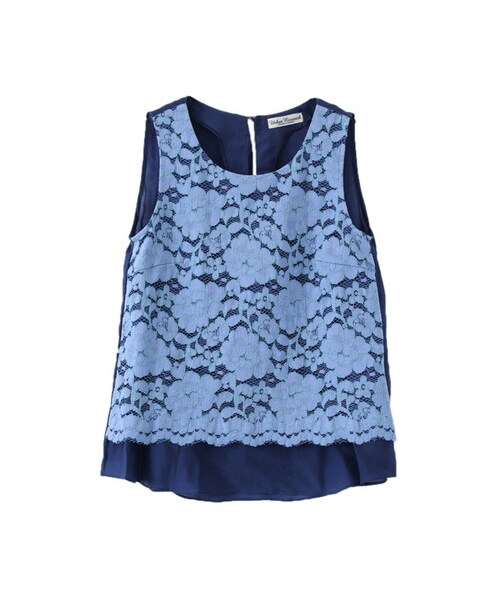 URBAN RESEARCH(アーバンリサーチ)の「レースノースリーブラウス(トップス・レディース・Blue/Yellow/White・FREE)」の3枚目の写真