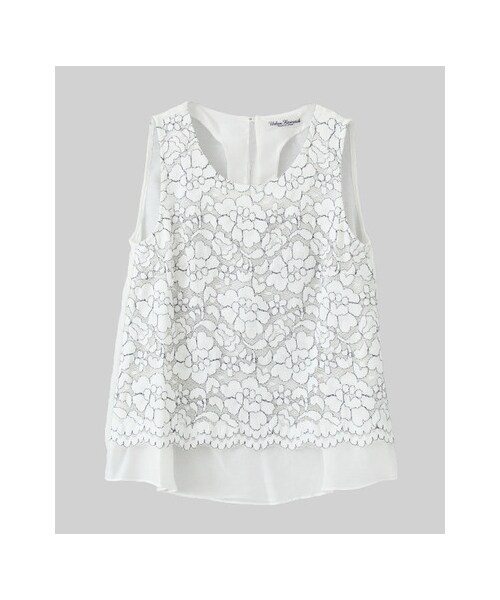 URBAN RESEARCH(アーバンリサーチ)の「レースノースリーブラウス(トップス・レディース・Blue/Yellow/White・FREE)」の2枚目の写真