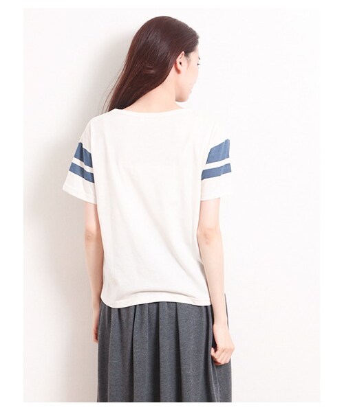 Green Parks fuuwa(グリーンパークスフーワ)の「【Special Price】・ナンバリングプリントTシャツ(Tシャツ・レディース・オフホワイト/杢グレー/ブルー・F)」の6枚目の写真