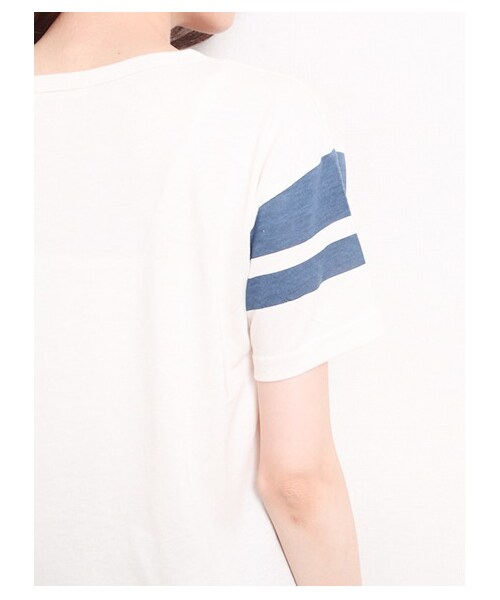 Green Parks fuuwa(グリーンパークスフーワ)の「【Special Price】・ナンバリングプリントTシャツ(Tシャツ・レディース・オフホワイト/杢グレー/ブルー・F)」の9枚目の写真