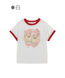 Bobon21 | ツインはりねずみフォトTシャツ-全３色-(Tシャツ/カットソー)