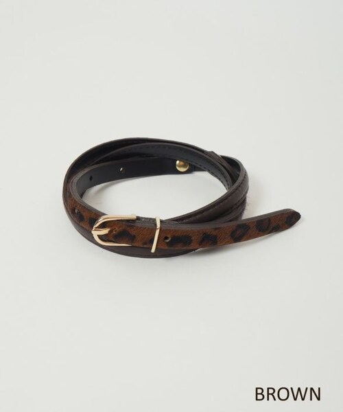 Crisp（クリスプ）の「レオパードレザーベルト（ベルト・レディース・ブラウン/ダークブラウン・FREE）」の4枚目の写真