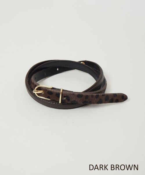 Crisp（クリスプ）の「レオパードレザーベルト（ベルト・レディース・ブラウン/ダークブラウン・FREE）」の3枚目の写真