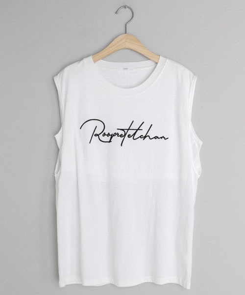 DHOLIC（ディーホリック）の「レタリング刺繍スリーブレス（タンクトップ・レディース・その他/グリーン/ブラック・FREE）」の2枚目の写真