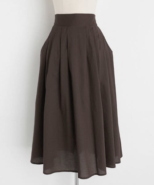 DHOLIC（ディーホリック）の「バックゴムフレアロングスカート（スカート・レディース・その他/グリーン/ブラック/ブラウン・FREE）」の3枚目の写真