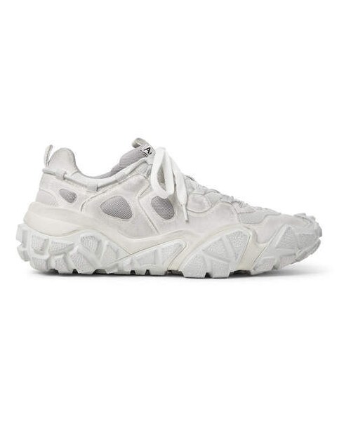 Acne Studios（アクネストゥディオズ）の「Acne Studios Boltzer Distressed Rubber-Trimmed Suede And Mesh Sneakers（スニーカー・メンズ・White・Eu40/Eu41/Eu45/Eu43/Eu46/Eu42）」の3枚目の写真